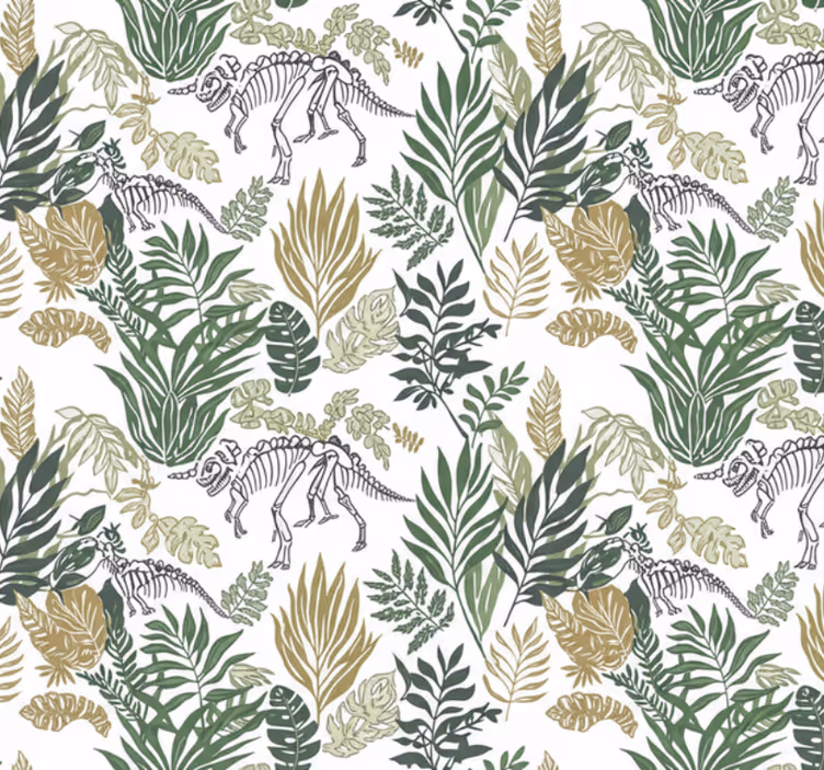 Living room wallpaper dinosaur decor - TenStickers