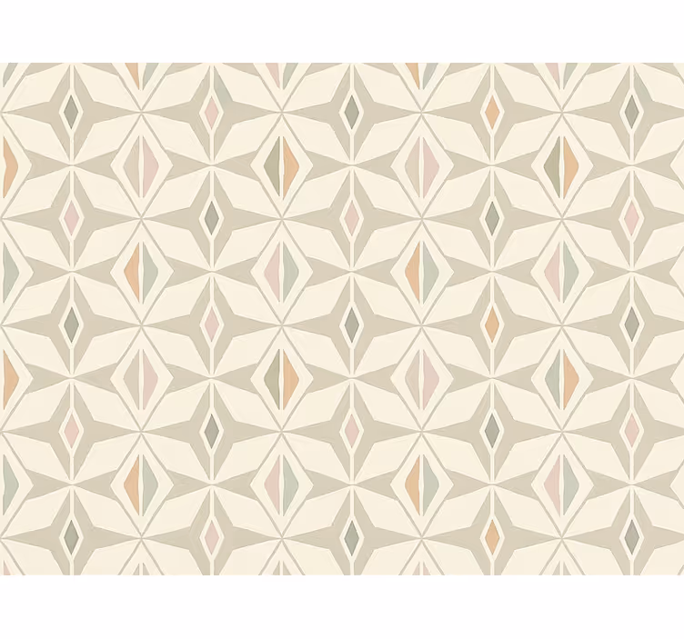 Living room wallpaper in colorful geometric design - TenStickers