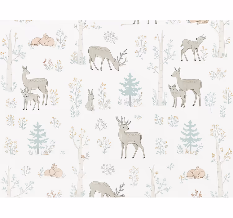 Children's floral master bedroom wallpaper - TenStickers