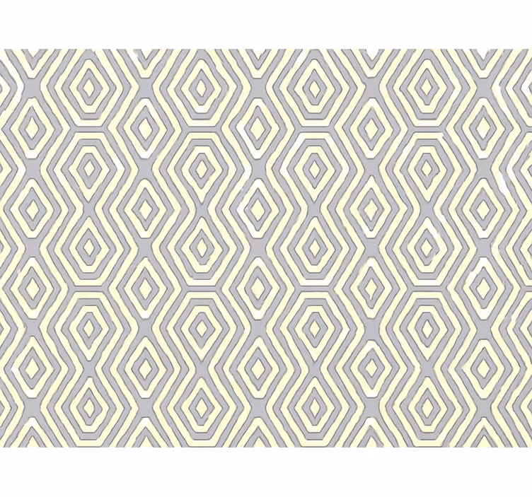 Living room wallpaper geometric blue and gold - TenStickers