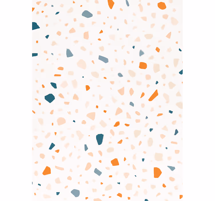 Wallpaper abstract teal and terracotta speckle - TenStickers