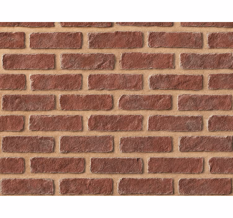 Brick wallpaper weathered red brick design - TenStickers