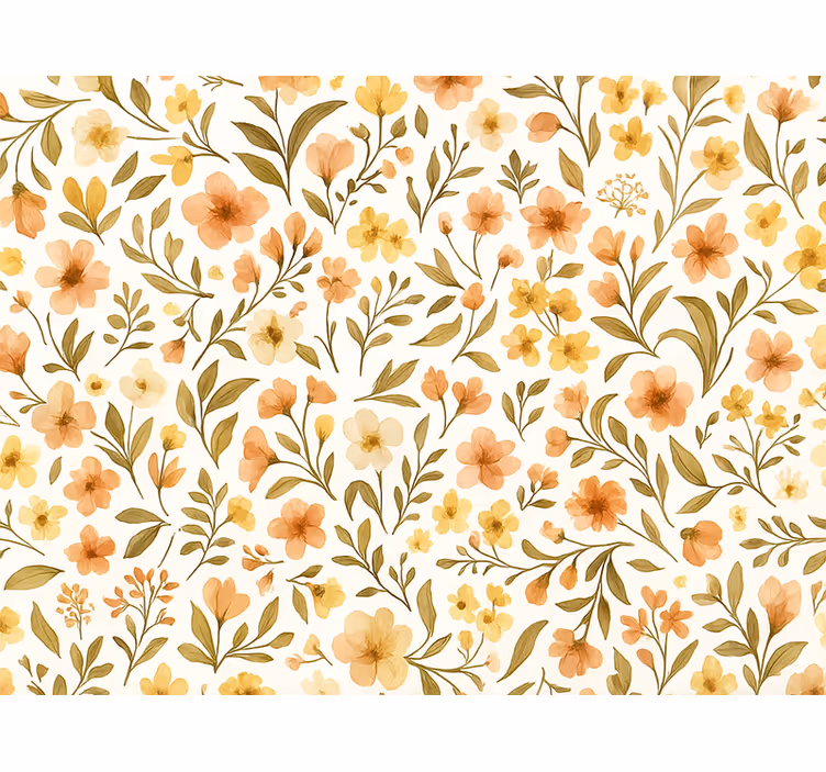 Master bedroom wallpaper vintage floral design - TenStickers