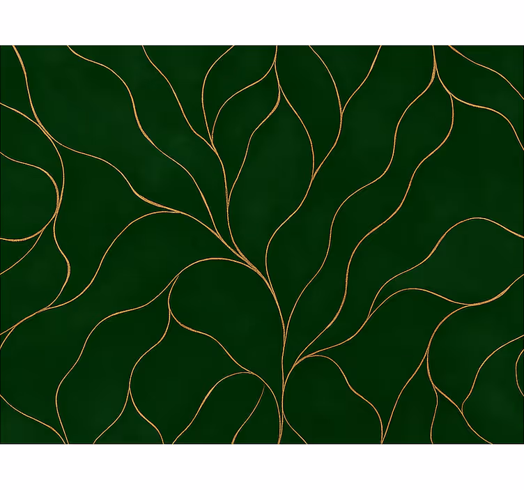 Master bedroom wallpaper green and gold marble texture - TenStickers