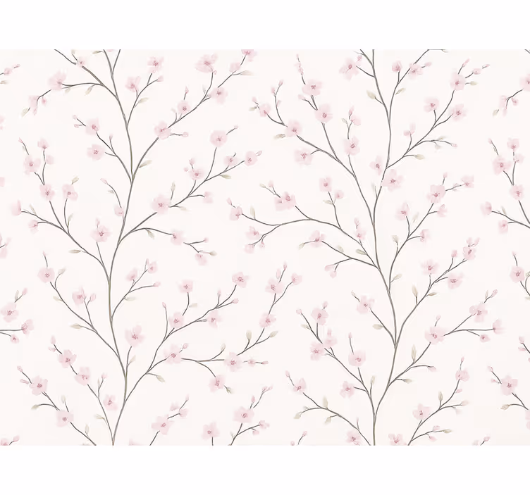 Master bedroom wallpaper graceful branches design - TenStickers
