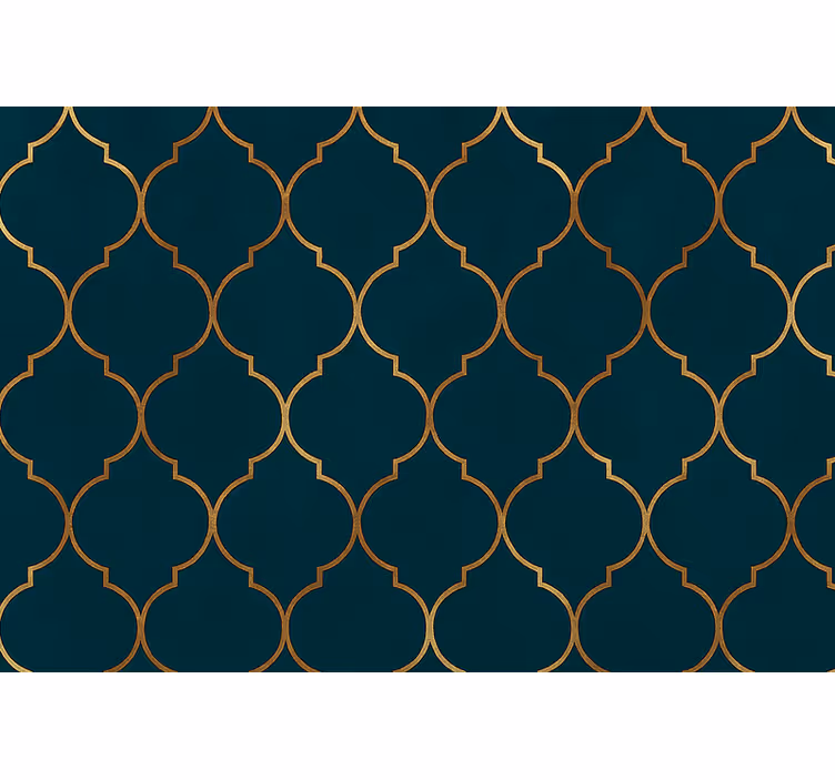 Master bedroom wallpaper golden moroccan design - TenStickers