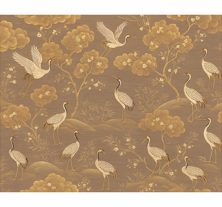 Master bedroom wallpaper old asian landscape - TenStickers