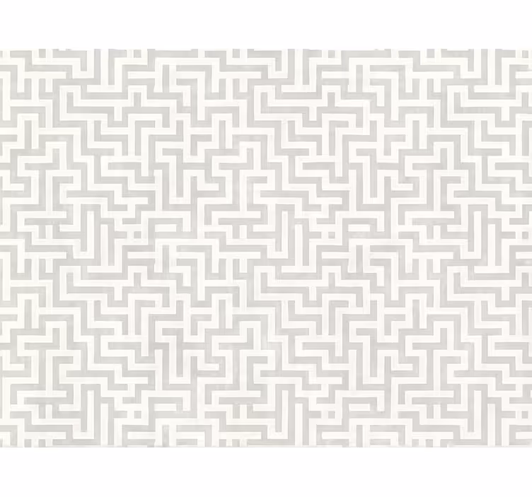 Living room wallpaper silver labyrinth design - TenStickers