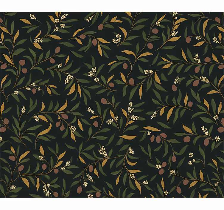 Master bedroom wallpaper simple repetitive floral design - TenStickers