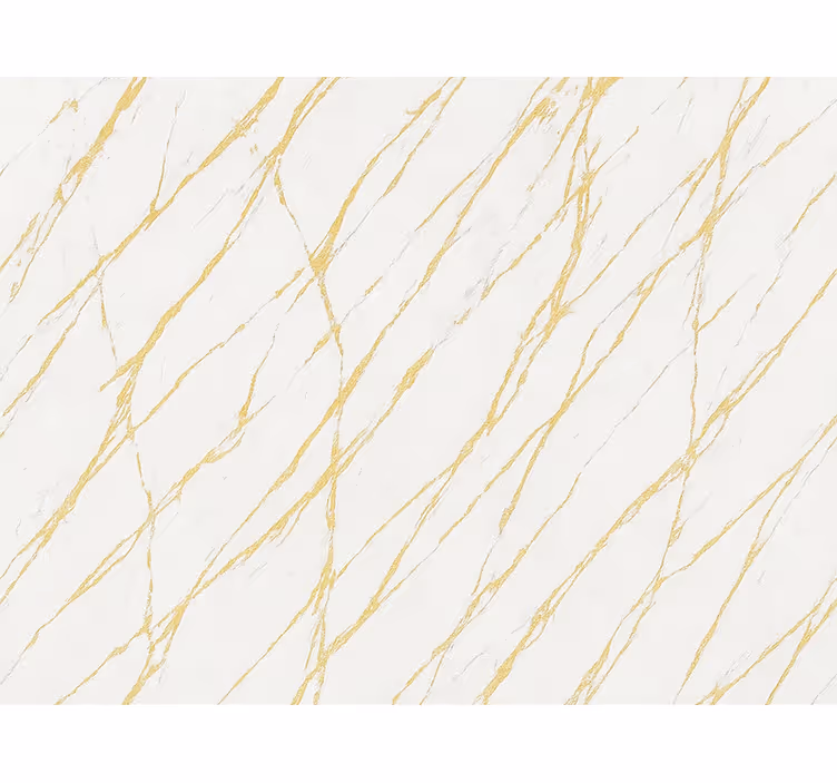 Master bedroom wallpaper in white and gold cracks - TenStickers