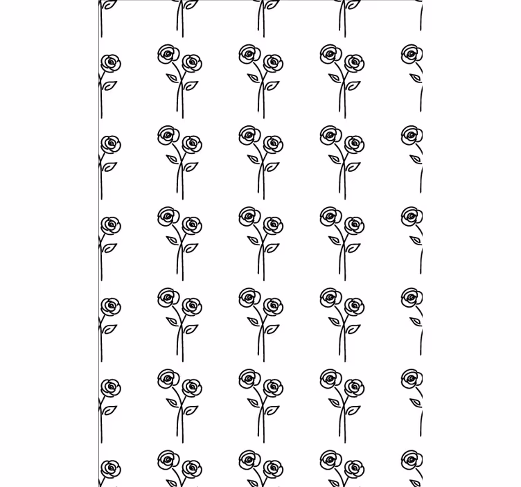 Flower wallpaper pair of roses minimalist design - TenStickers