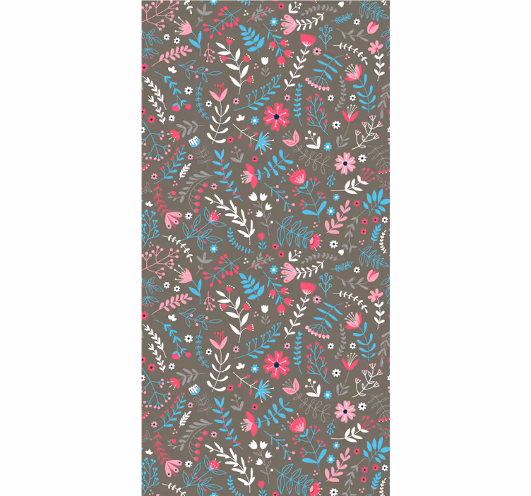 Colorful ditsy floral print floral ornament wallpaper - TenStickers
