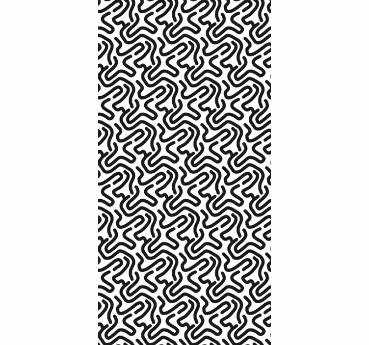 Master bedroom wallpaper maze design - TenStickers