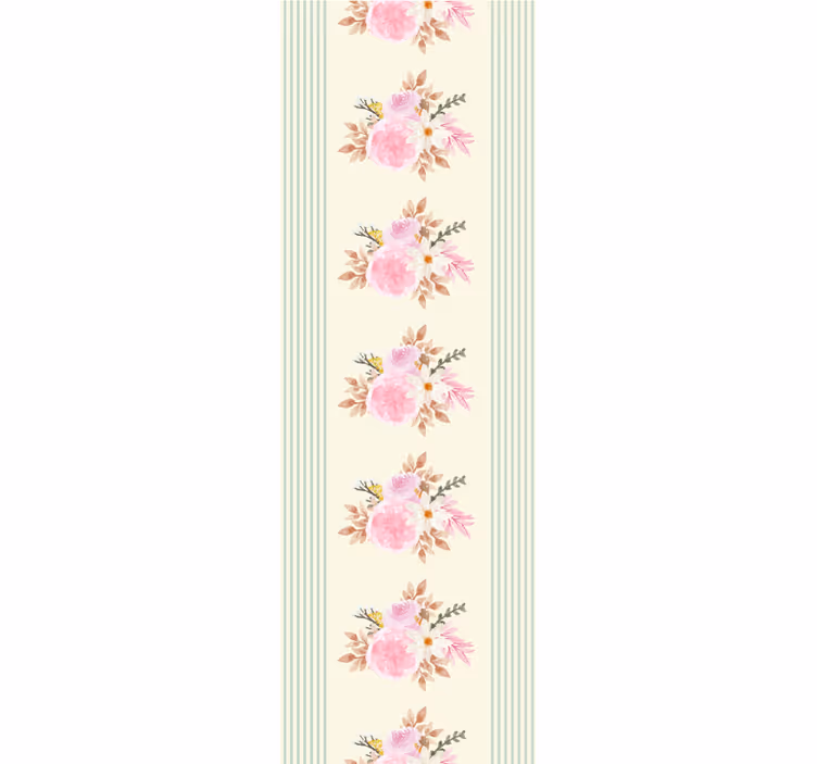 Bedroom wallpaper french provincial striped floral design - TenStickers