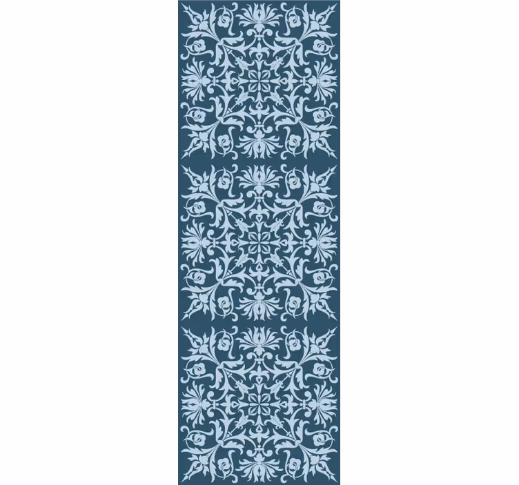 Bedroom wallpaper in french provincial blue floral design - TenStickers