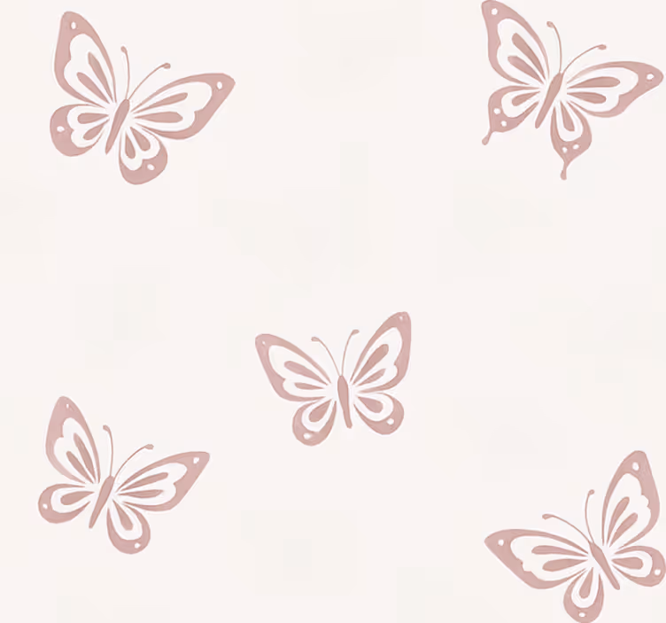 Whimsical flutter butterfly bedroom wallpaper - TenStickers