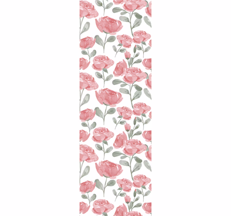 Bedroom wallpaper with natural vintage rose pattern - TenStickers