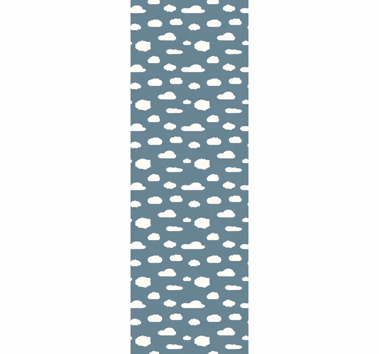 Bedroom wallpaper pattern with white on blue background - TenStickers