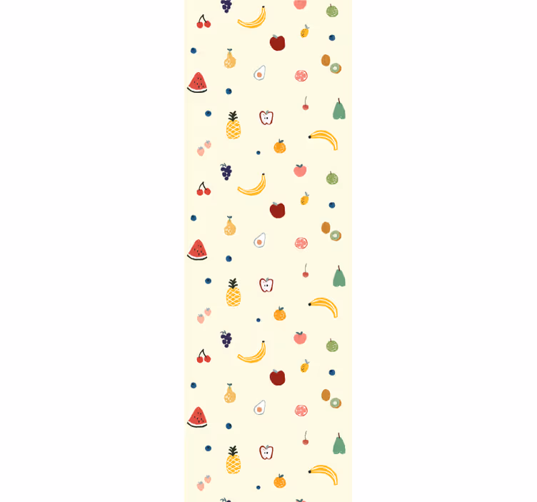 Bedroom wallpaper with vibrant fruit pattern - TenStickers