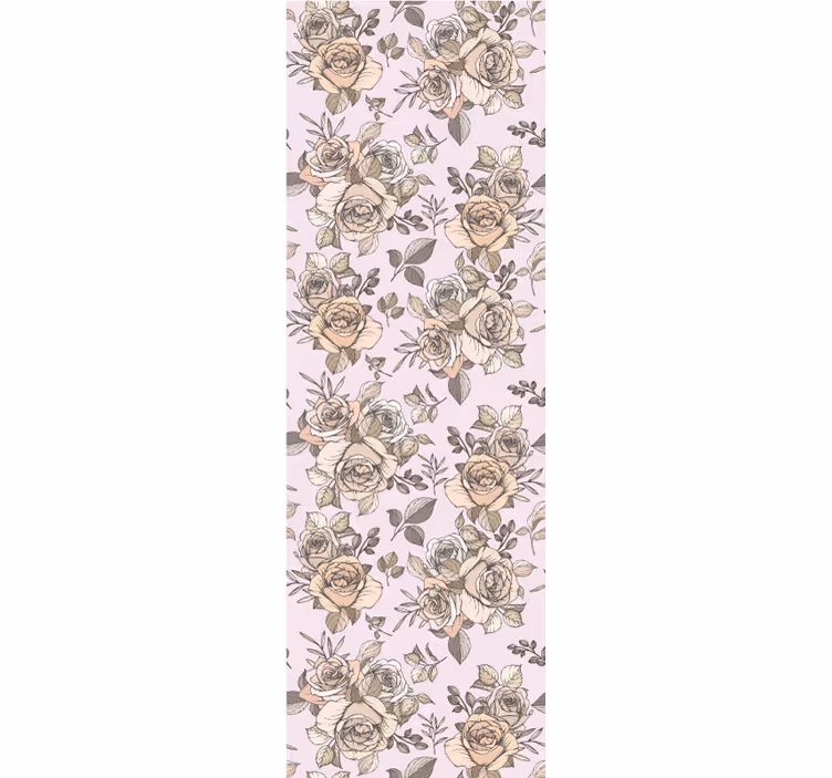 Bedroom wallpaper shabby chic rose design - TenStickers