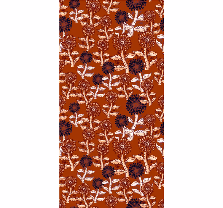 Bedroom wallpaper african style abstract sunflower design - TenStickers