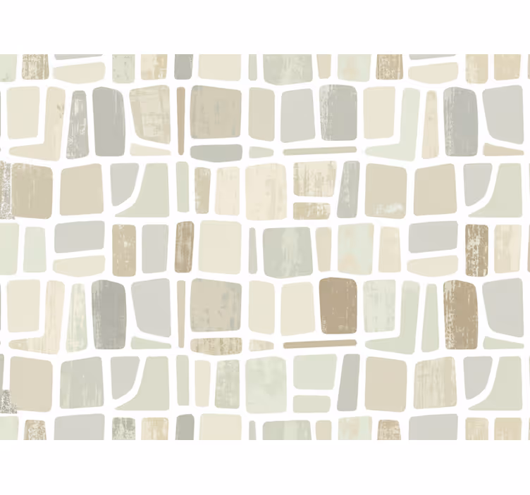 Rustic wallpaper in light geometric patterns - TenStickers