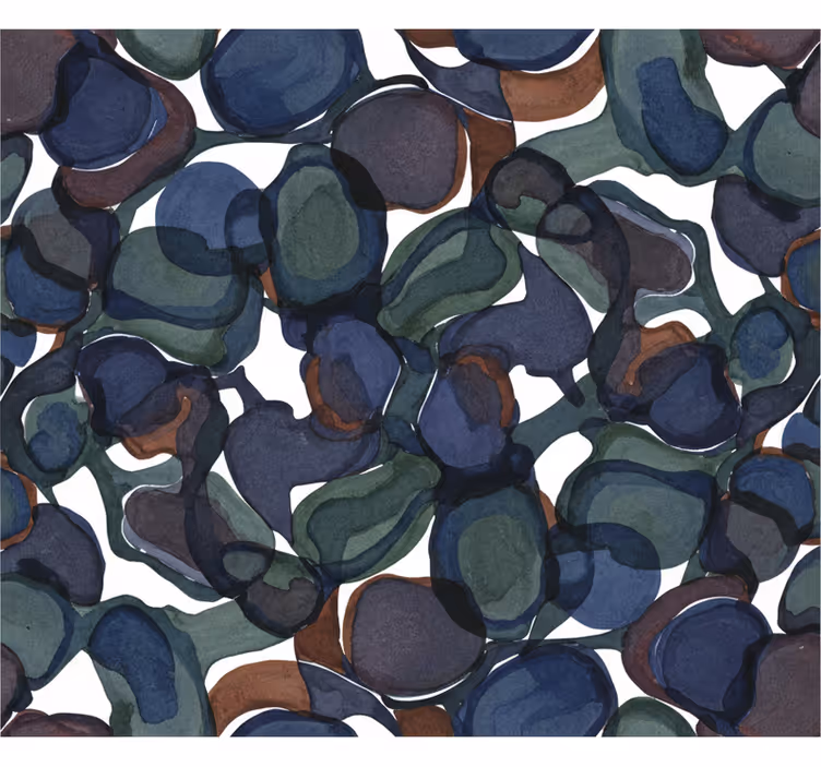 Wallpaper abstract swirly design in dark colors - TenStickers
