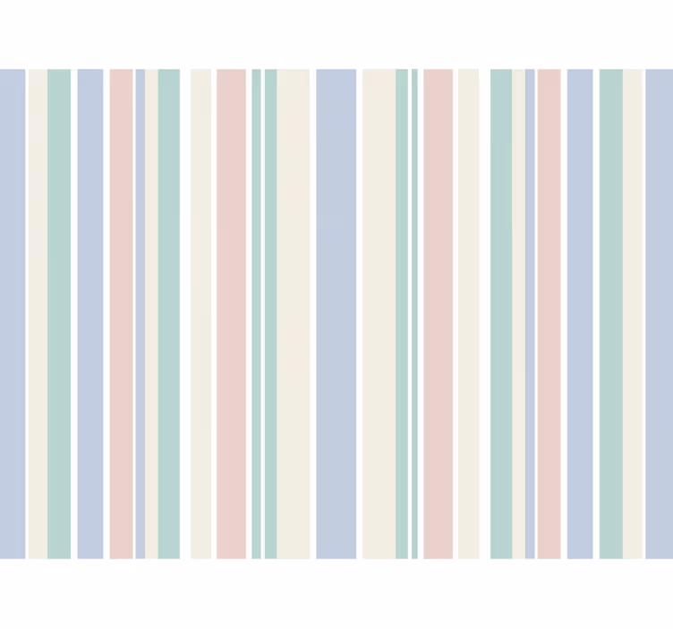 Vertical stripe wallpaper in soft pastel colors - TenStickers