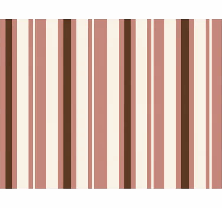Vertical stripe wallpaper in pink and brown - TenStickers