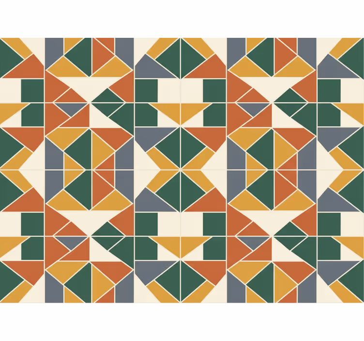 Wallpaper abstract geometric design - TenStickers