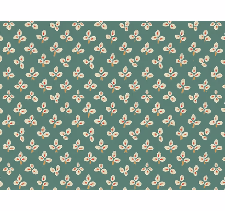 Wallpaper abstract muted teal pressed petals - TenStickers