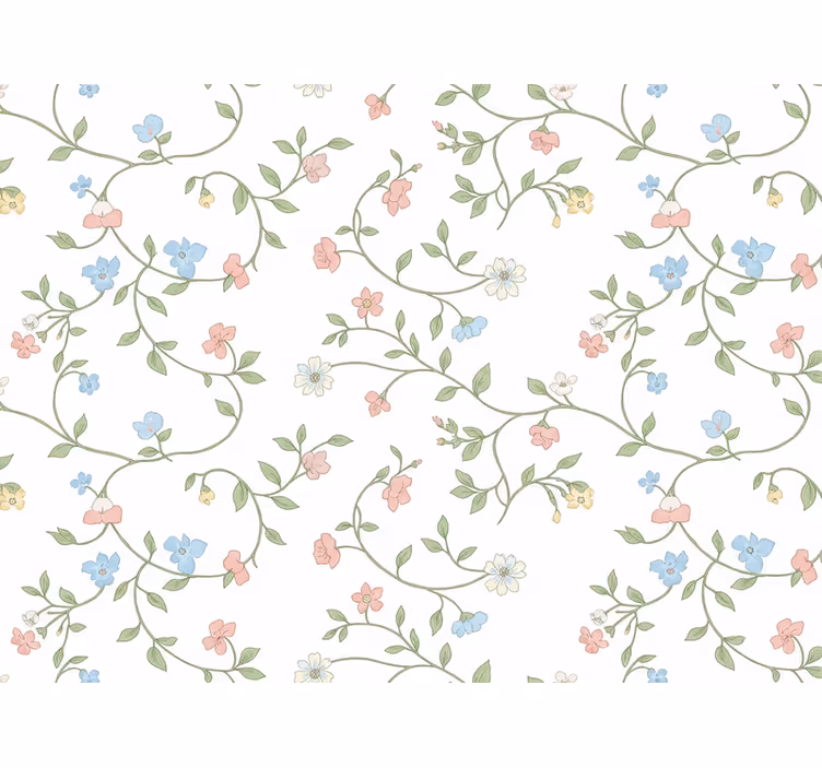 Flower wallpaper dainty wildflower vine wallpaper - TenStickers