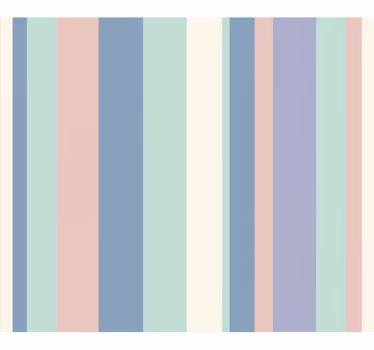 Vertical stripe wallpaper in calm pastel stripes - TenStickers