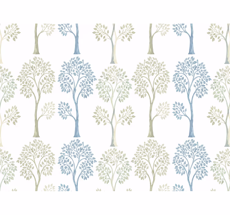 Leaf wallpaper vintage pale tree design - TenStickers