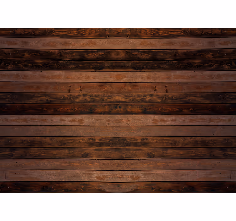 Rustic wallpaper brown horizontal boards - TenStickers