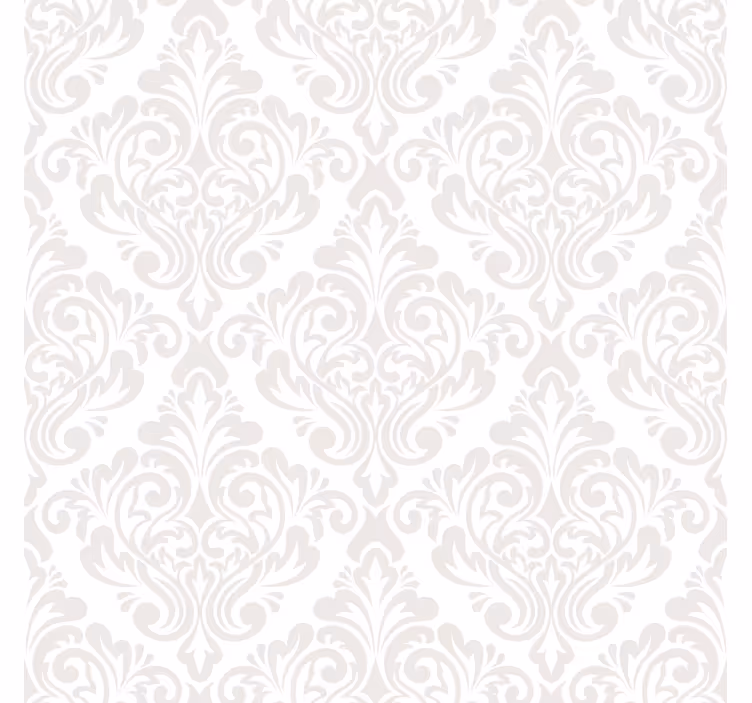 White wallpaper with elegant white damask design - TenStickers