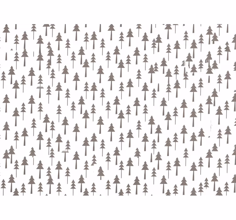 White wallpaper with tree pattern - TenStickers
