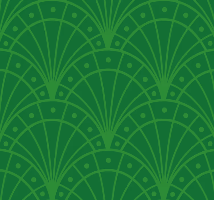 Green wallpaper in art deco style - TenStickers