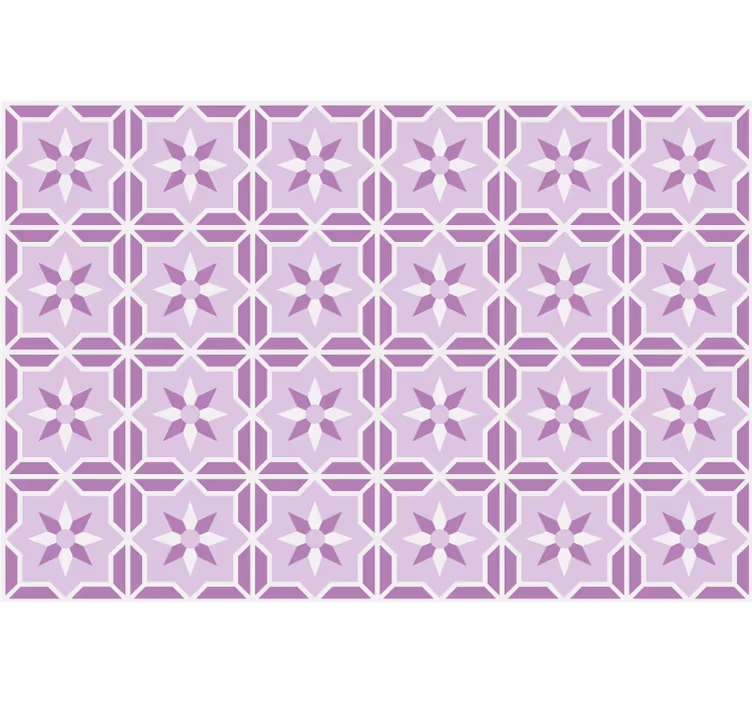 Pink wallpaper in lavender geometric design - TenStickers