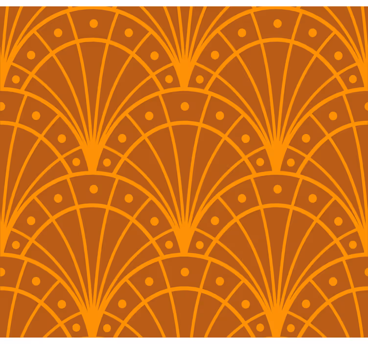 Terracotta wallpaper elegant orange art deco - TenStickers