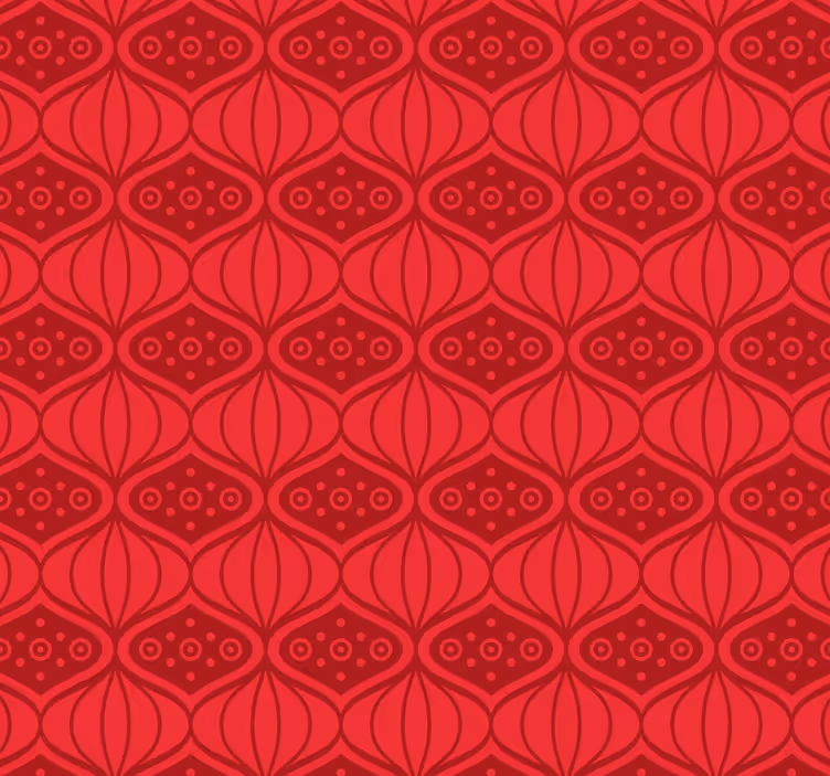 Red oriental style red wallpaper - TenStickers