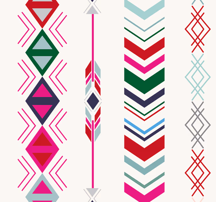 Trendy Arrow Patterns geometric wallpaper - TenStickers