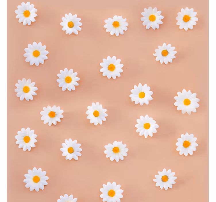 Modern Daisy Pattern Flower Wallpaper - TenStickers