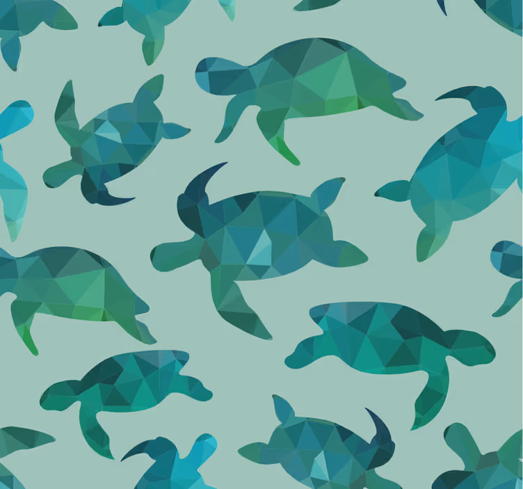 Green turtles Animal Wallpaper - TenStickers