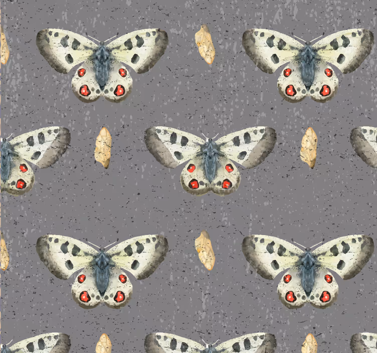 Butterfly Pattern Simplicity Wallpaper - TenStickers
