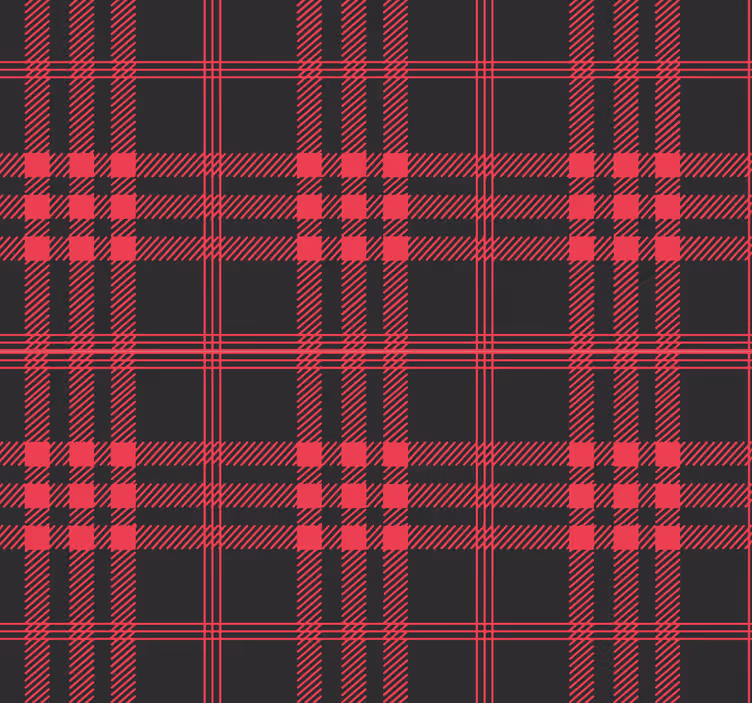 Christmas Tartan Pattern Striped Wallpaper - TenStickers