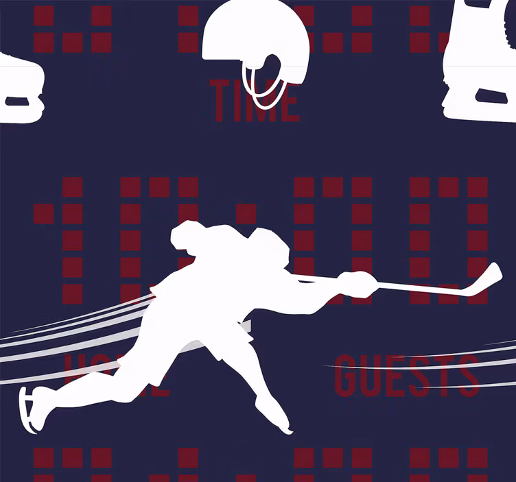 Ice Hockey Action personalized wallpaper - TenStickers