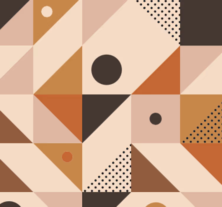 Geometric wallpaper in harmony of shapes - TenStickers