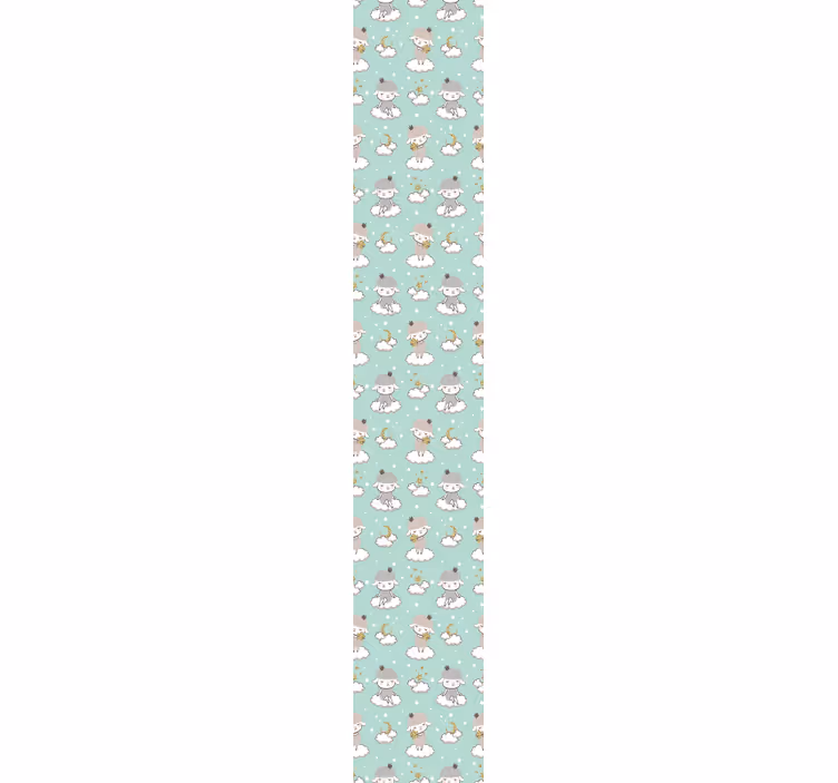Cloudy moon unicorns kids wallpaper - TenStickers
