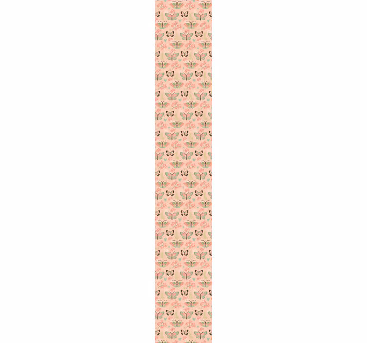Butterflies pink motif kids wallpaper - TenStickers